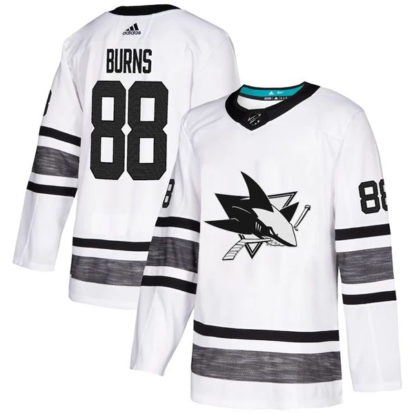 Herren San Jose Sharks Eishockey Trikot Brent Burns #88 2019 All-Star Weiß Authentic